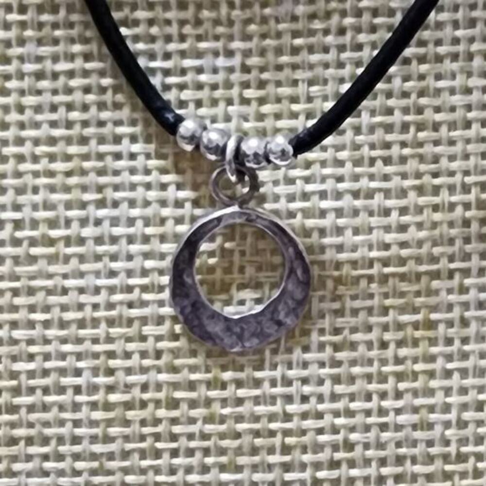Silpada Pendant Necklace, 16" Chain, hammered sterling silver vintage